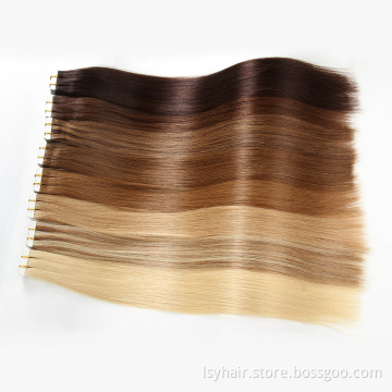 100% Virgin Remy European Tape Hair Extension, Wholesale Invisible Double Drawn Remy Tape In Human Hair Extension